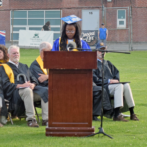 Trinity DiSola introduced the principal. 