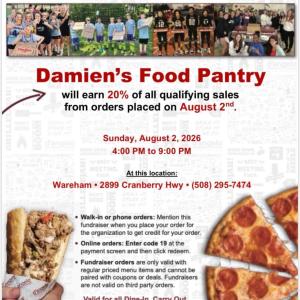 Damien's Pantry Dine Out Night at Papa Gino's