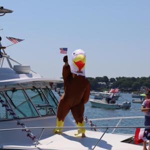 This eagle busted some moves during the annual Blessing of the Fleet in Onset on Saturday, July 4. Photos by Nick Mossman