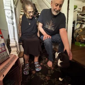 Moochi and her owners. Source: Jessica Bell