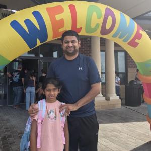 Second grader Navya Patel's favorite sport is soccer, and she's looking forward to playing games in physical education this year. Photo by Tanvi Kulkarni
