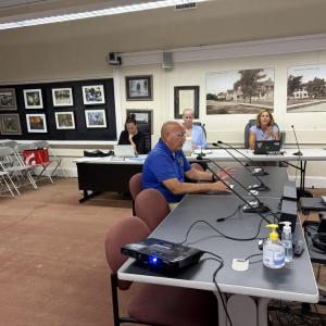 Col. Matthew Stanton pitches the idea to the Wareham School Committee. Photo by Christian Uva