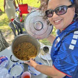 Melissa Nascimento cooked cachupa for the festival. Photo by Christian Uva
