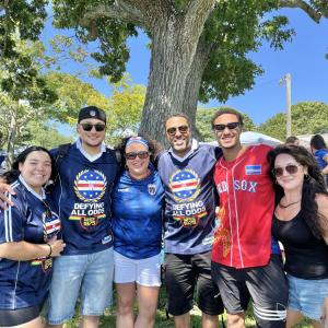 The Nascimento family reunion. From left to right: Nicaeyla Pires, Desmond Nascimento, Melissa Nascimento, René Nascimento, Jayden Nascimento, Tanya Pires. Photo by Christian Uva