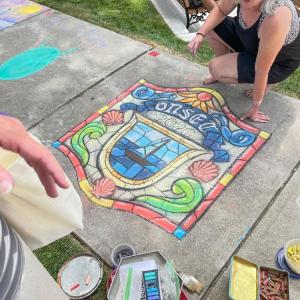 One artist painted a design commemorating the village of Onset. Photo by Christian Uva