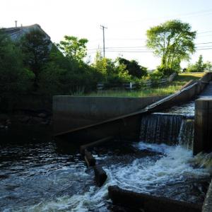 The spillway of the Parker Mills Pond Dam. File photo