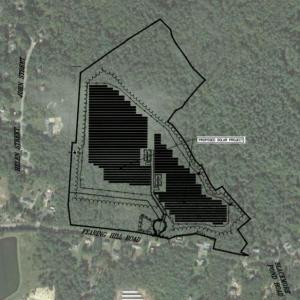 A 2021 map of the proposed Fearing Hill solar farm. File photo