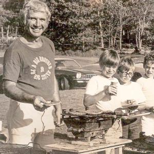 Brogioli at a Big Brothers/Big Sisters cookout.