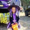 Dior Jalo, 3, stands in front of a car that matches her costume in the VFW's 2023 trunk or treat. File photo