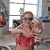 Grace, 7, shows off some bubbles she caught. Photos by Kat Sheridan