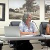 Superintendent Amy Hartley-Matteson reports to the School Committee. Photo by Christian Uva