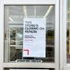 The sign posted on the Wareham Crossing Staples door. Photo by Christian Uva